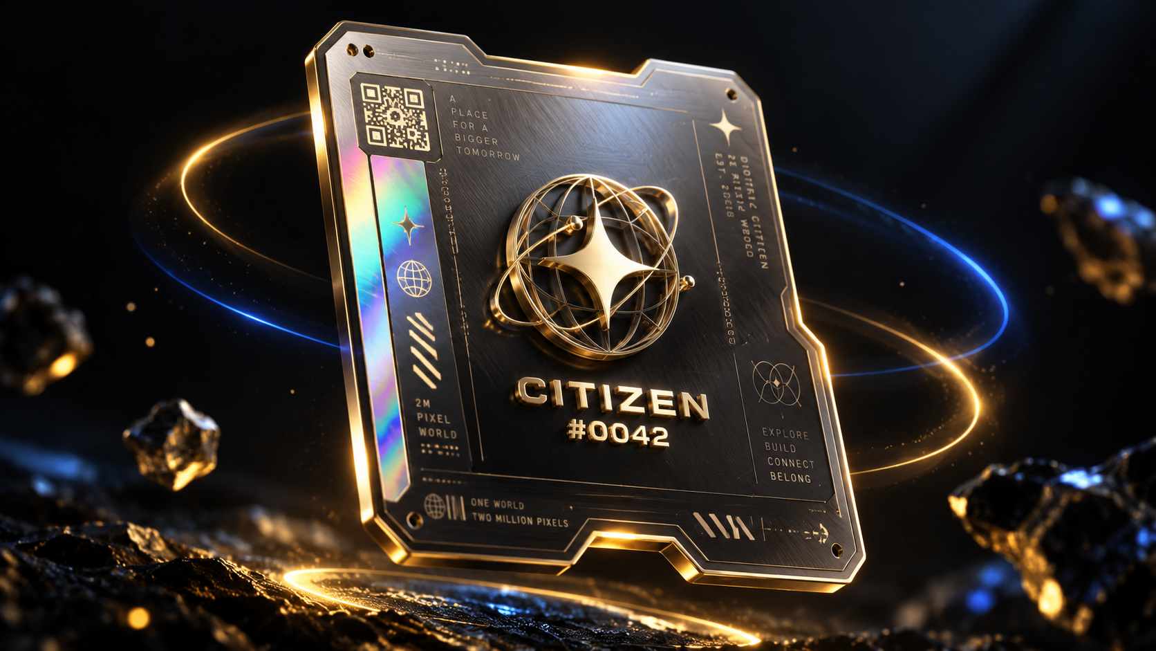 3D Metallic Holographic Badge (MP4 & GIF)